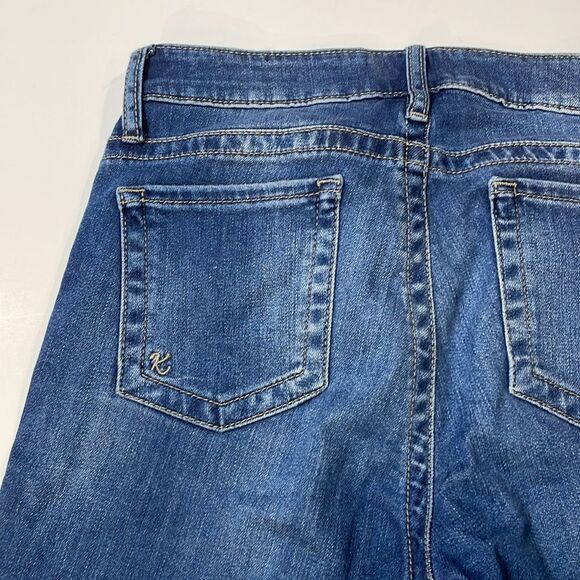 KUT from the Kloth Stevie Straight Leg Women’s Jeans Medium Wash Distressed Sz 4 - Picture 6 of 11